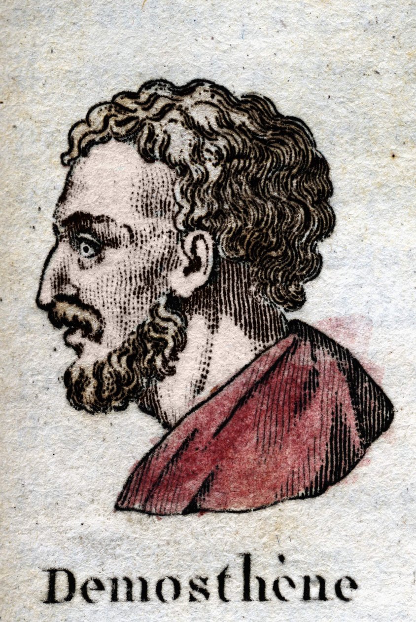 Demosthenes (384-322 BC), one of the great Attic speakers, Athenian politician by Unknown artist