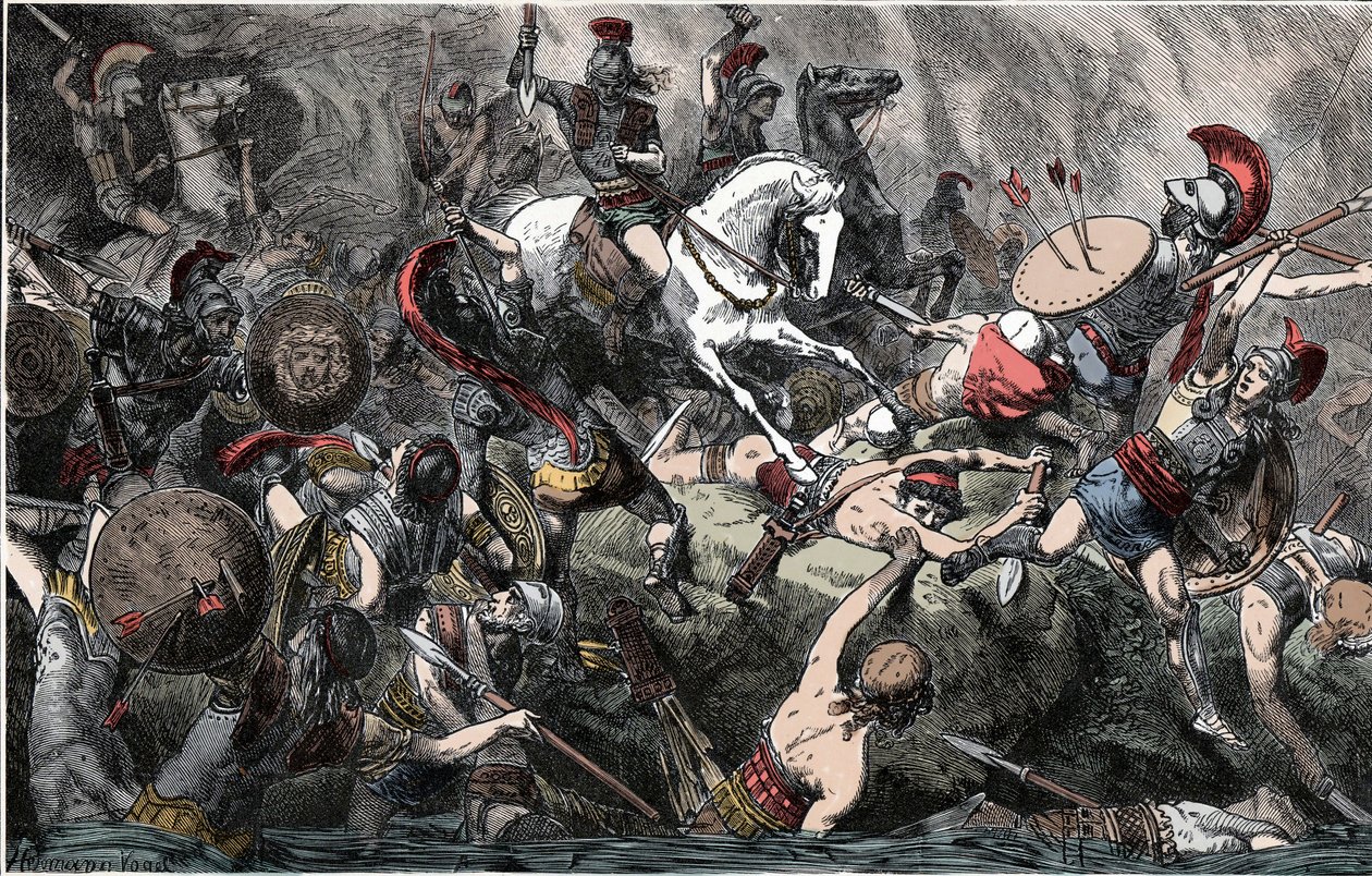Destruction of the Athenian Army in Sicily - War of the Peloponnese (431-404 BC), expedition of Sicily (415-413 BC): Destruction of the Athenian army - 1882 by Unknown artist