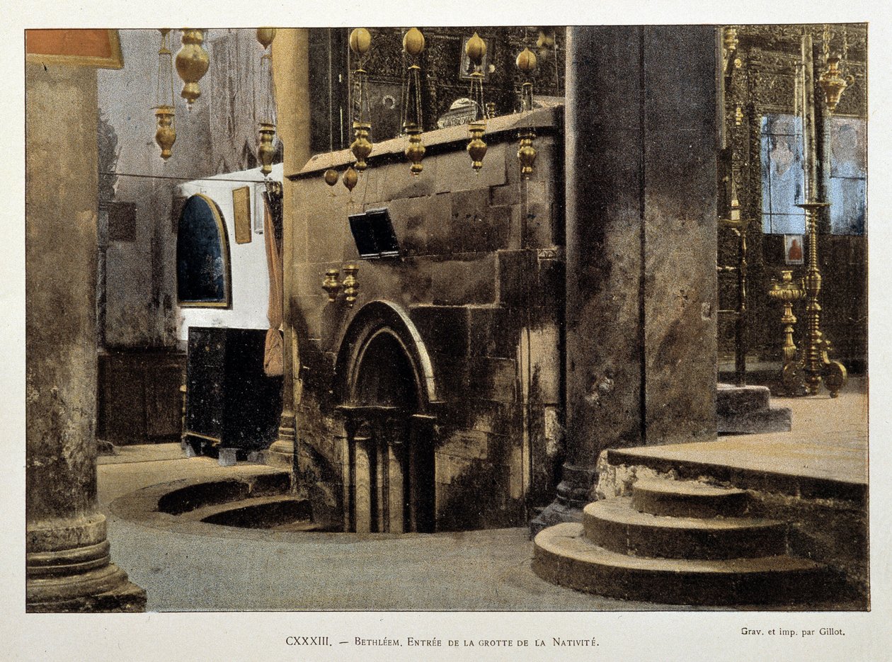 Entrance of the cave of the nativity in Bethlehem, late 19th century by Unknown artist