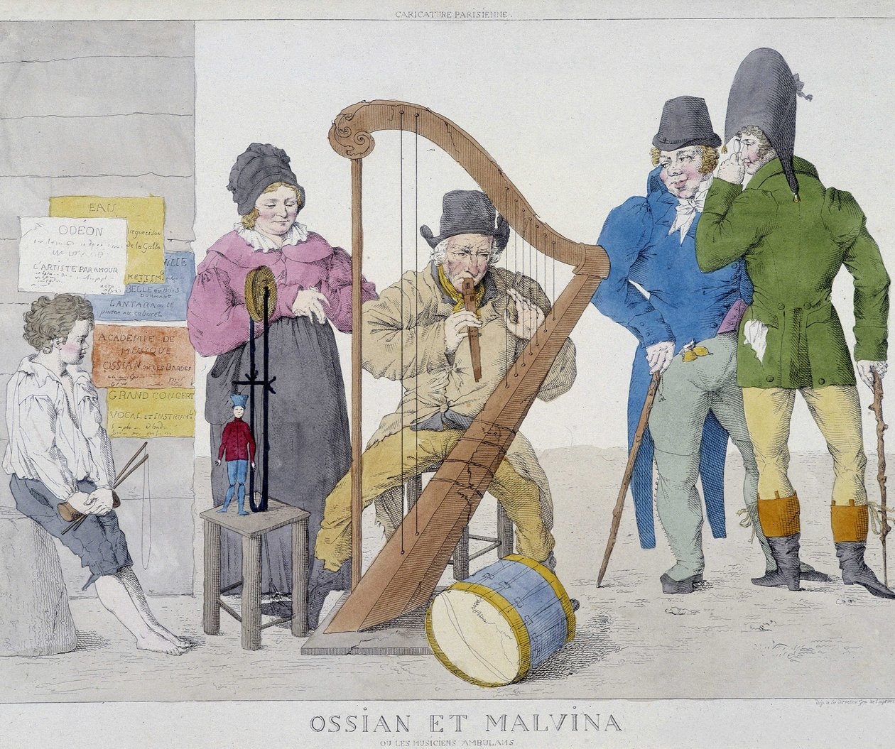 Family of travelling musicians in the 19th century by Unknown artist