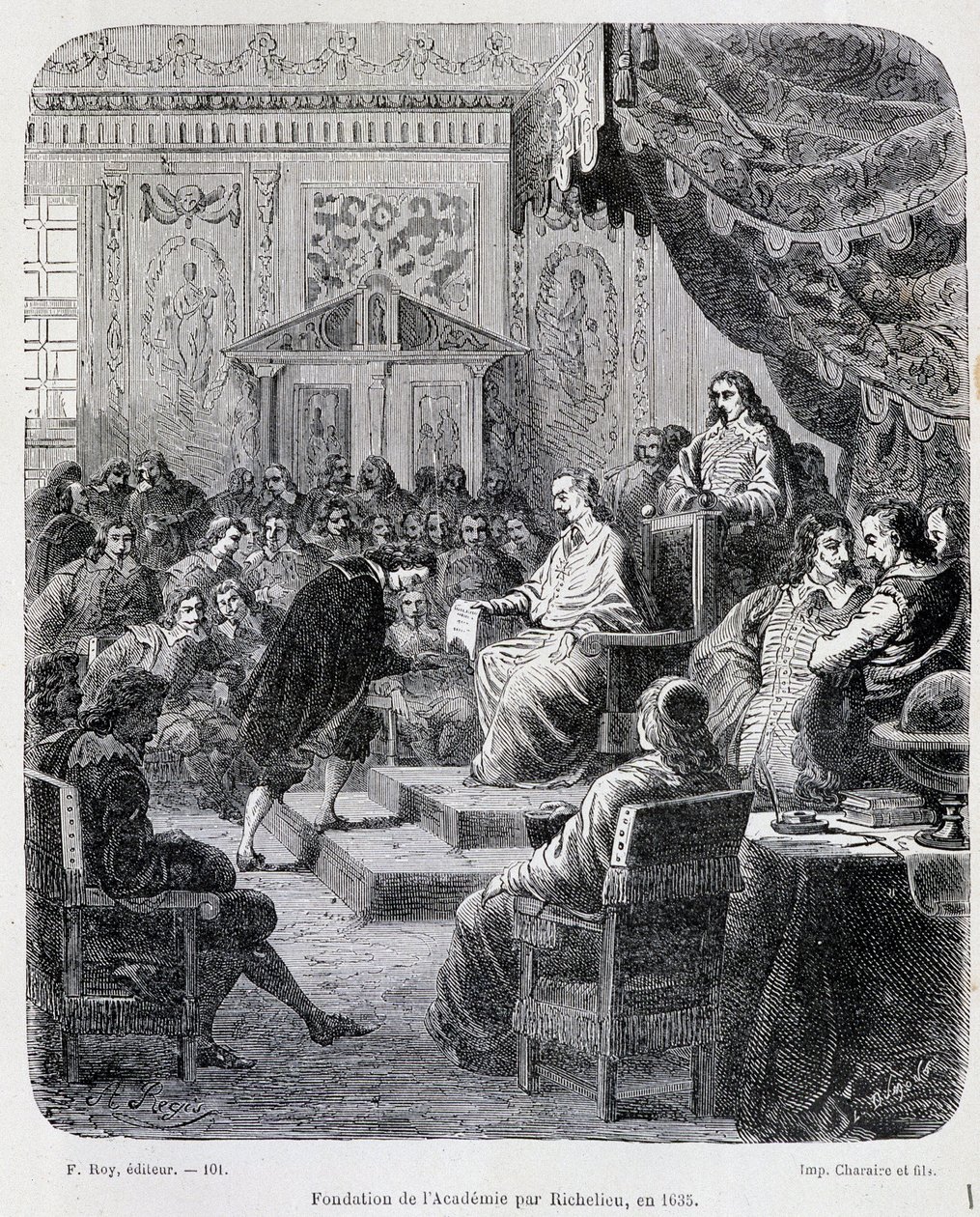 Foundation of the French Academy by Richelieu by Unknown artist