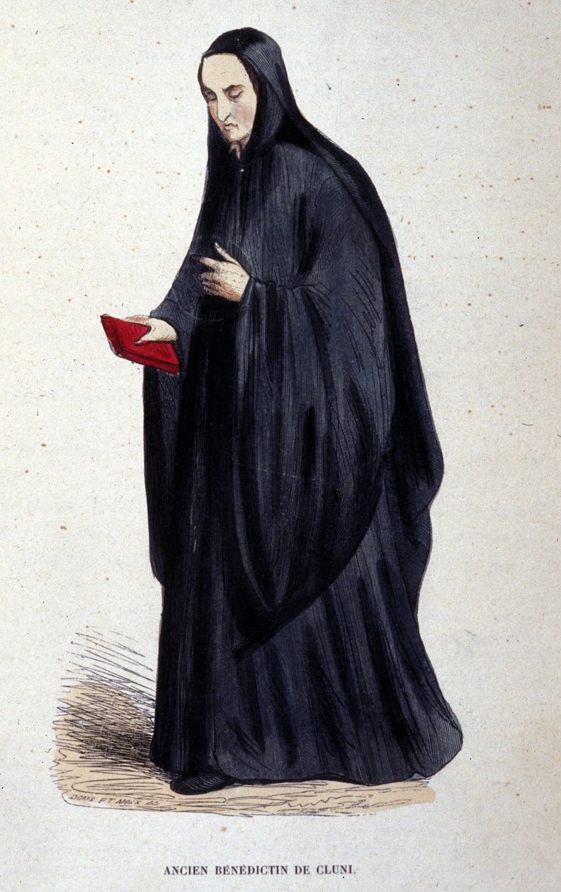 Former Benedictine by Cluny (engraving from an album on religious orders) by Unknown artist