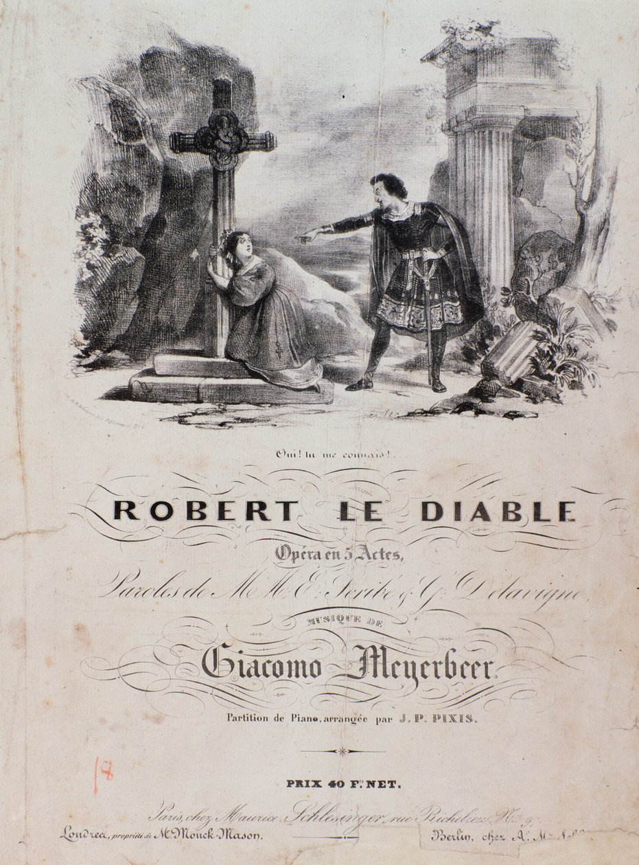 Frontispiece of 'Robert le Diable' by Meyerbeer