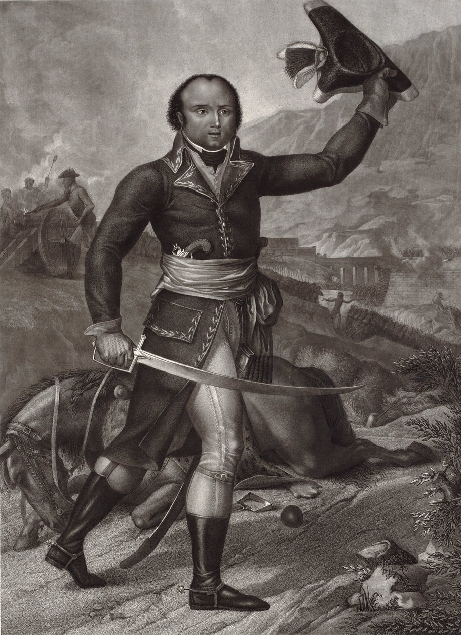 General Thomas-Alexandre Dumas in French Republican army officer uniform - Alexandre Davy de la Pailleterie said Dumas - father of French writer Alexandre Dumas by Unknown artist