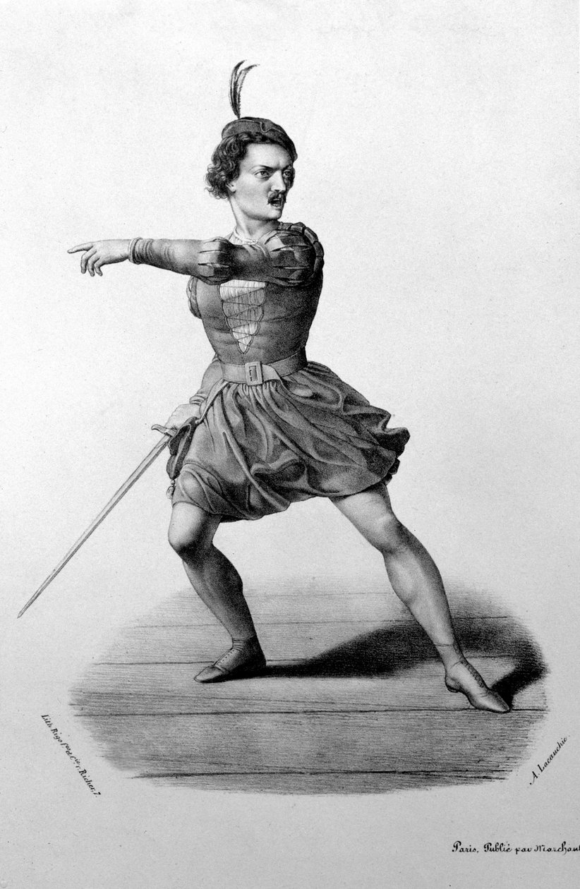 Gilbert-Louis Duprez in the role of Arnoldo in the opera 