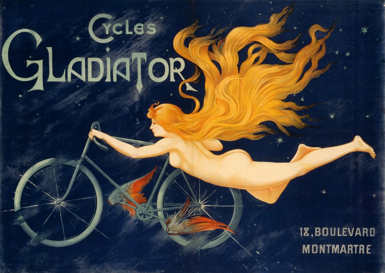 Gladiator Bicycles, ca 1905, Advertising Poster, Paris, France, 20th Century by Unknown artist