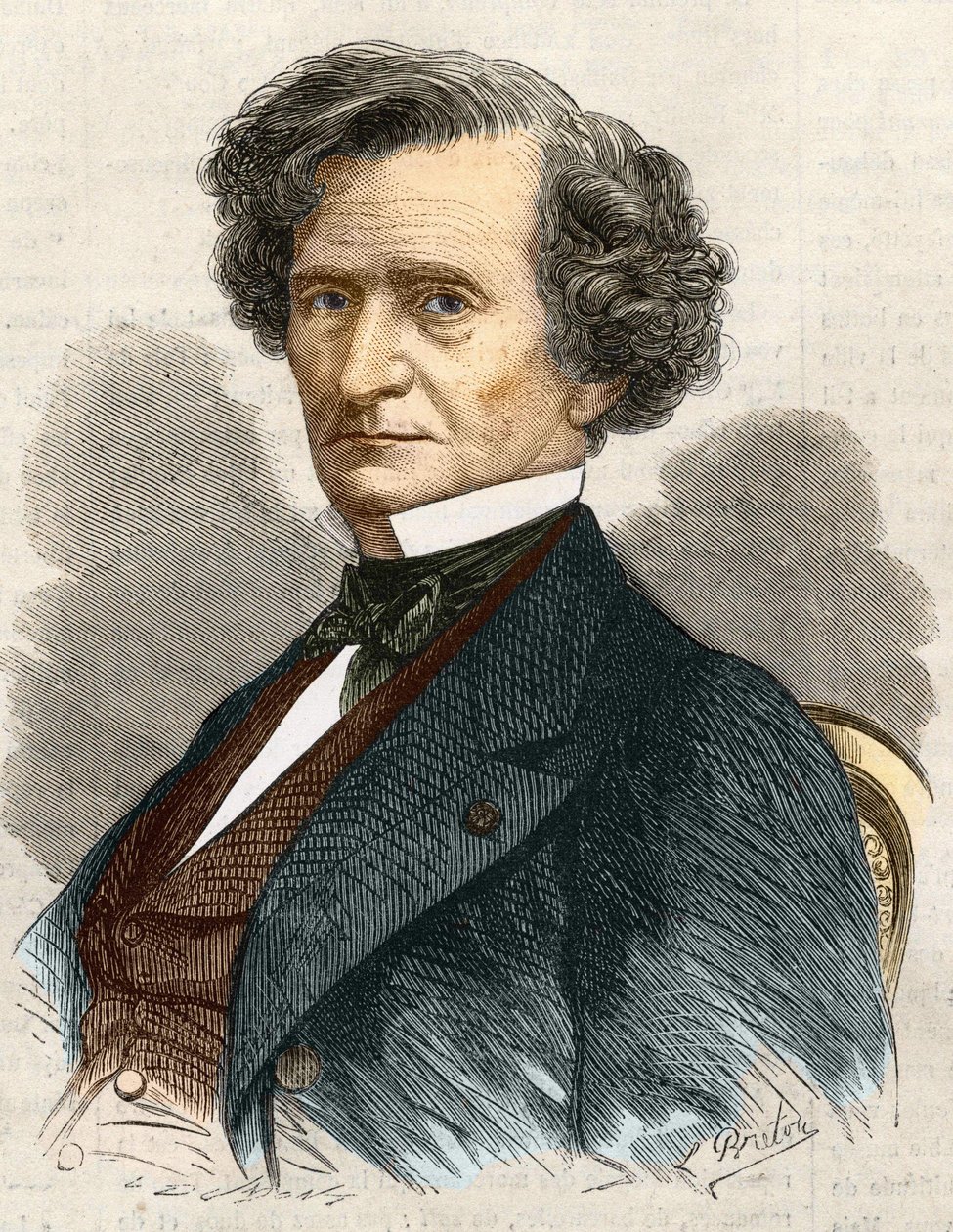 Hector Louis Berlioz French composer (1803-1869). by Unknown artist