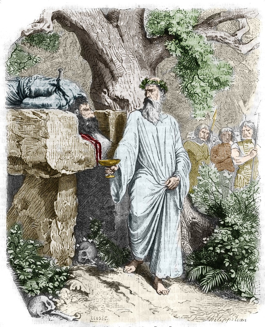 Human sacrifice by a Gaulish Druid - in 
