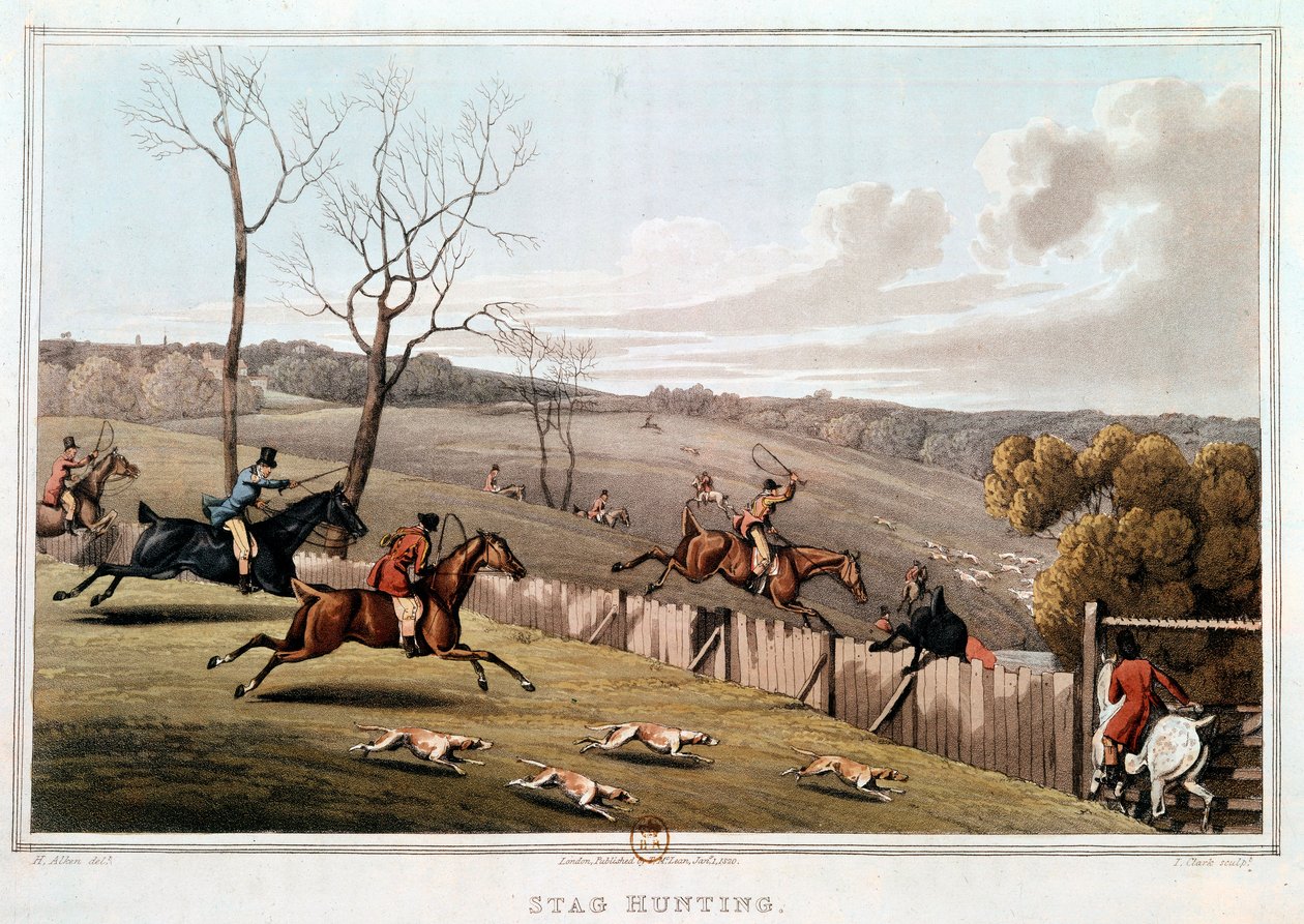 Hunting in England by Unknown artist
