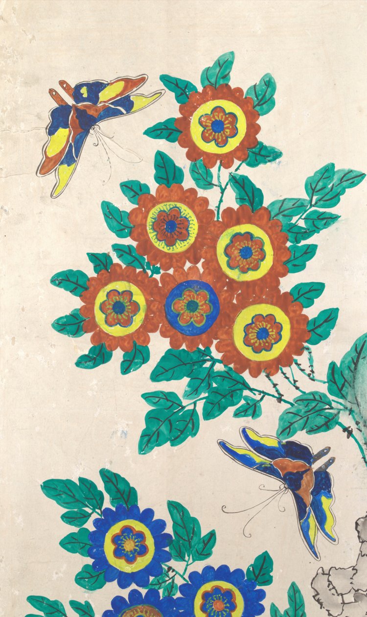 Bird and Flower Painting by Unknown artist