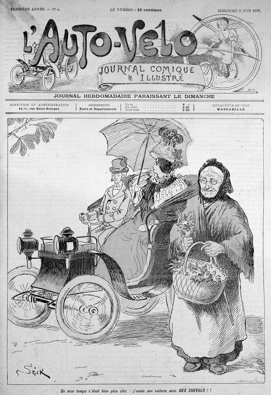 In my time it was much more chic: I had a car with horses! - in L