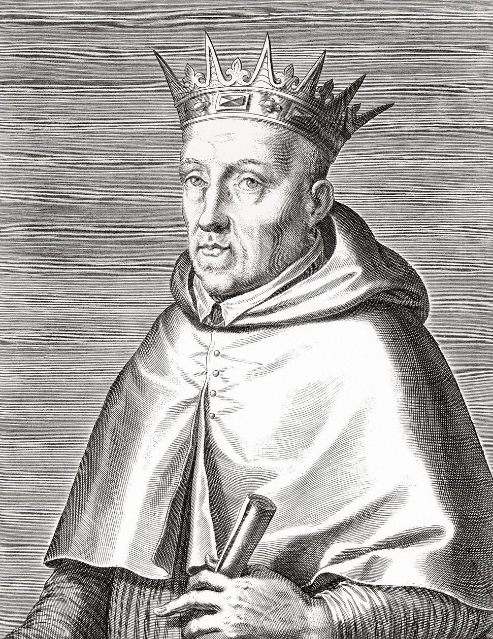 King Henry I of Portugal and a Cardinal. Portrait by Unknown artist