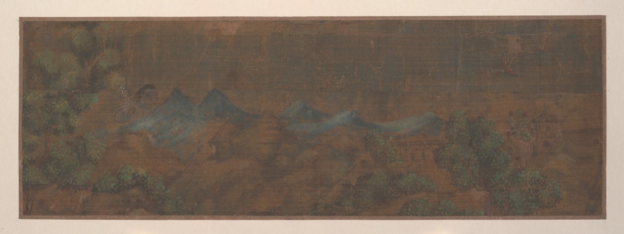 Landscape Painting of Figure in Woodland Setting by Unknown Artist