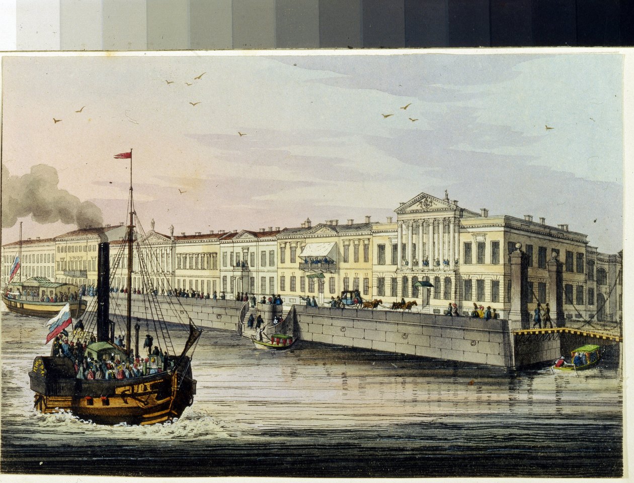 The English Embankment in Saint Petersburg by Unknown artist