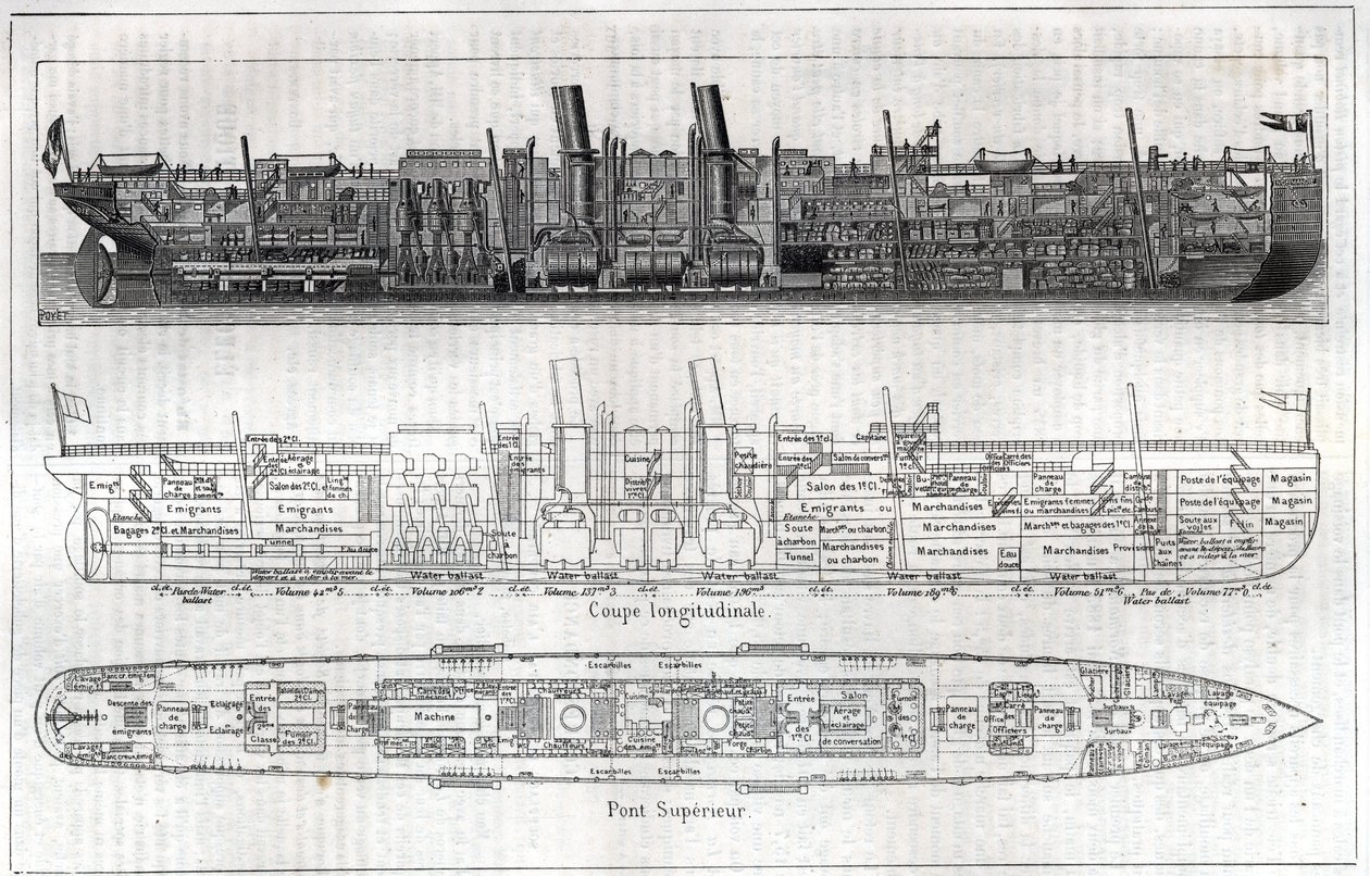 Longitudinal section of the liner 