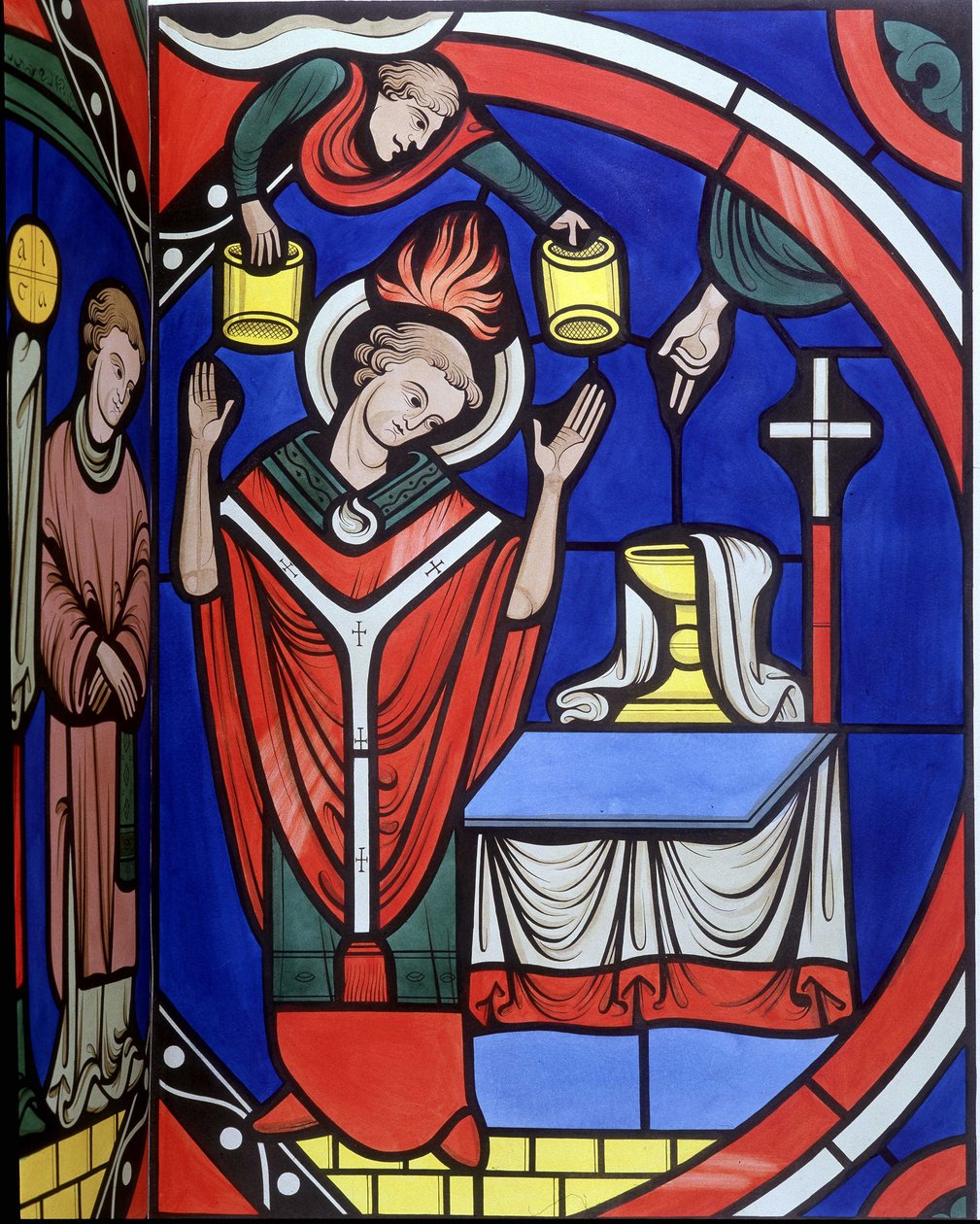 Mass. College simile of a stained glass window from the cathedral of Le Mans. 19th century tracing by Unknown artist