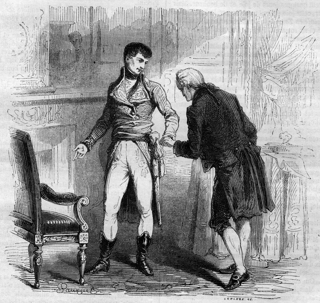 Meeting between the Italian composer Niccolo Vito Piccinni and the first Consul Bonaparte by Unknown artist