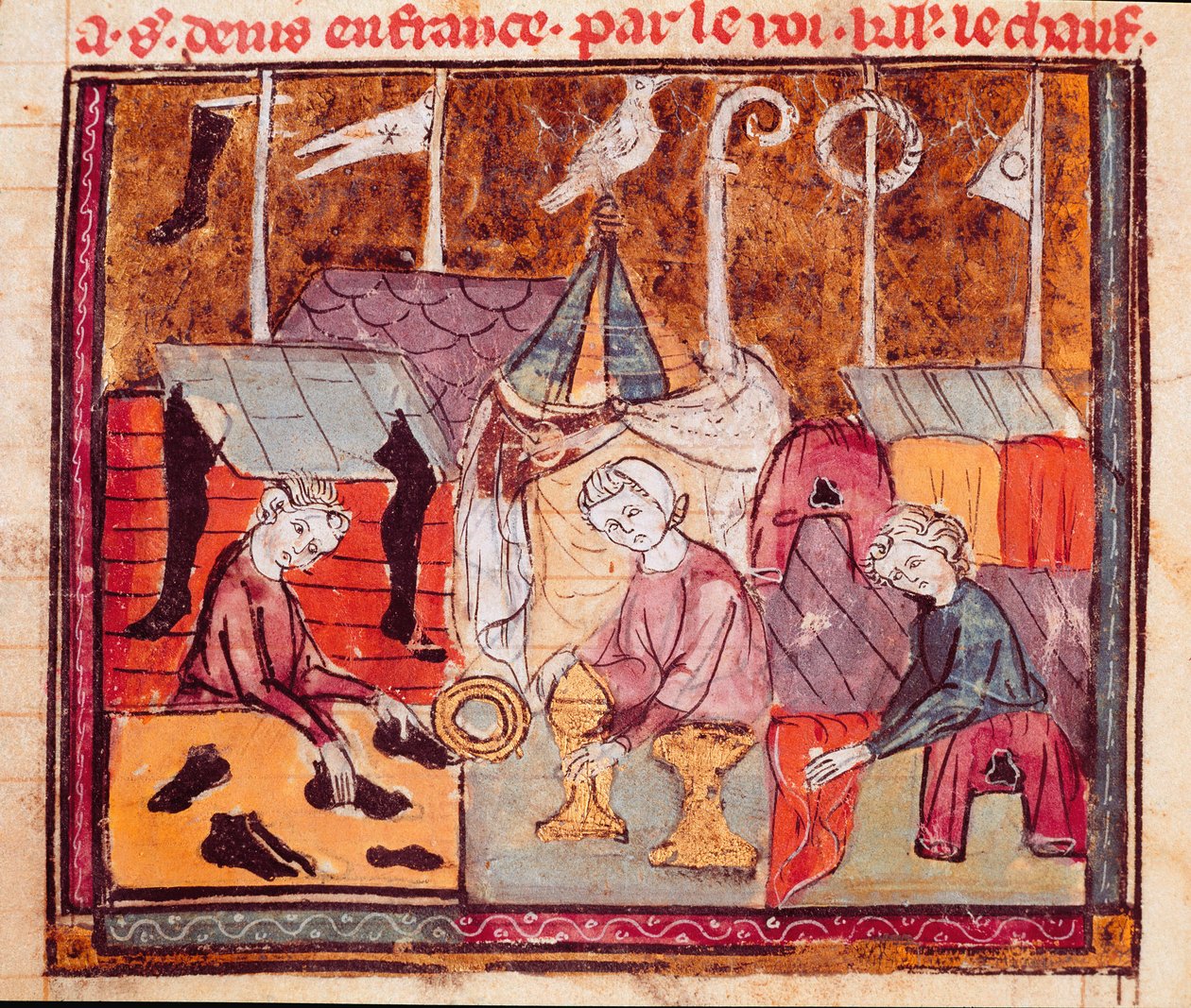 Merchants at the Lendit Fair near Saint Denis. Miniature from 