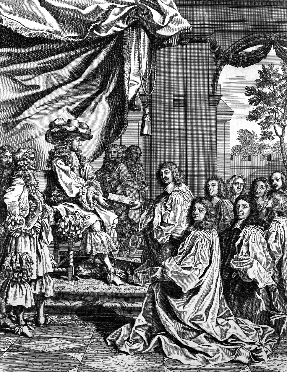 Municipal Magistrates Presenting to French King Louis XIV Description of His Entrance in Paris by Unknown artist