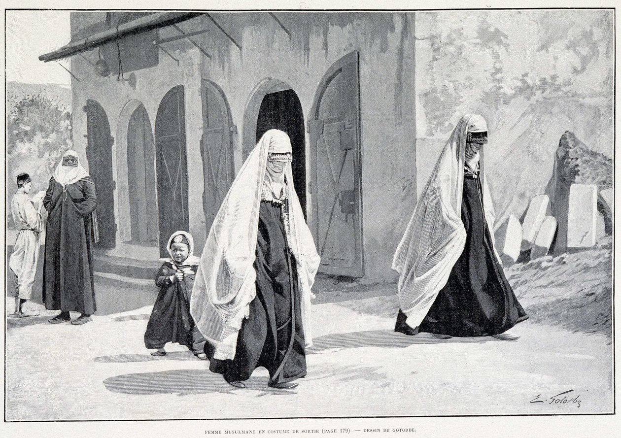 Muslim women in Bosnia. In Tour du monde 1/1896 by Unknown artist