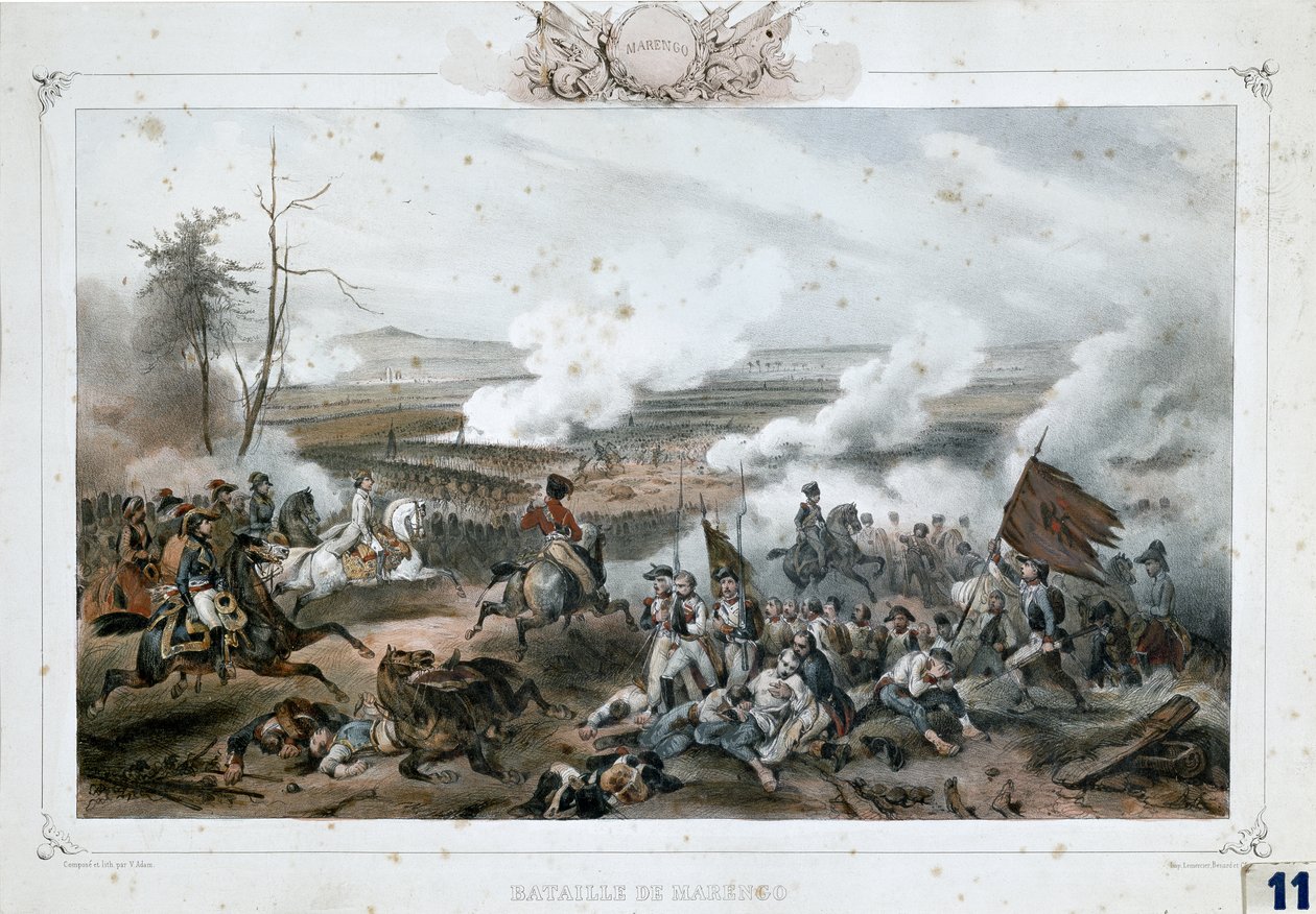 Napoleon Bonaparte at the Battle of Marengo, French Victory over Austrian Troops by Unknown Artist