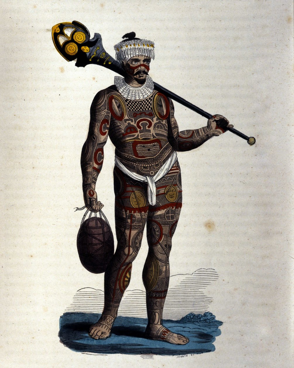Native of Nuku-Hiva (Marquises Island). by Unknown artist