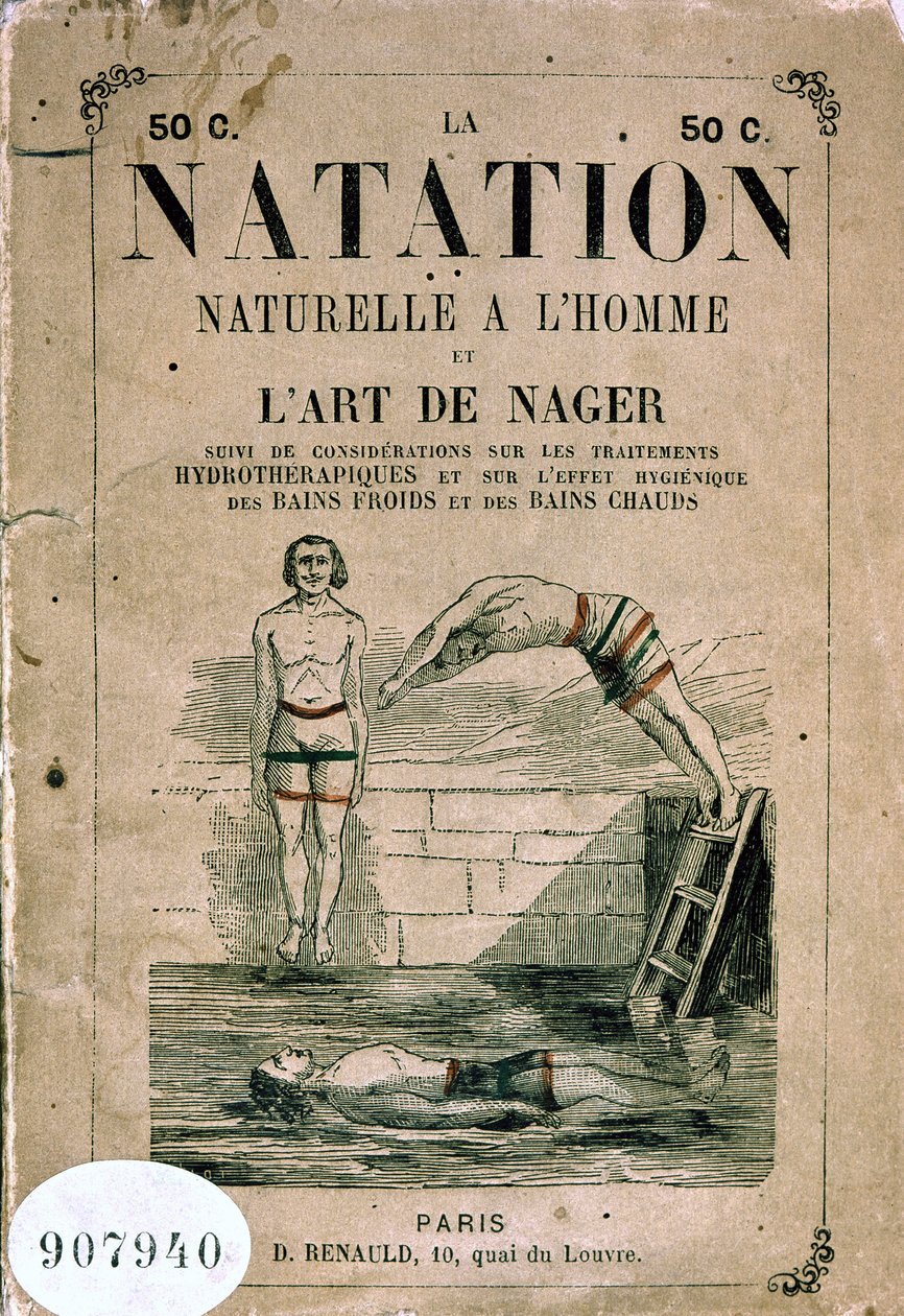 Natural swimming with man and the art of swimming, and considerations on hydrotherapy treatments and the hygienic effect of cold and hot baths - Frontispiece, late 19th century by Unknown artist