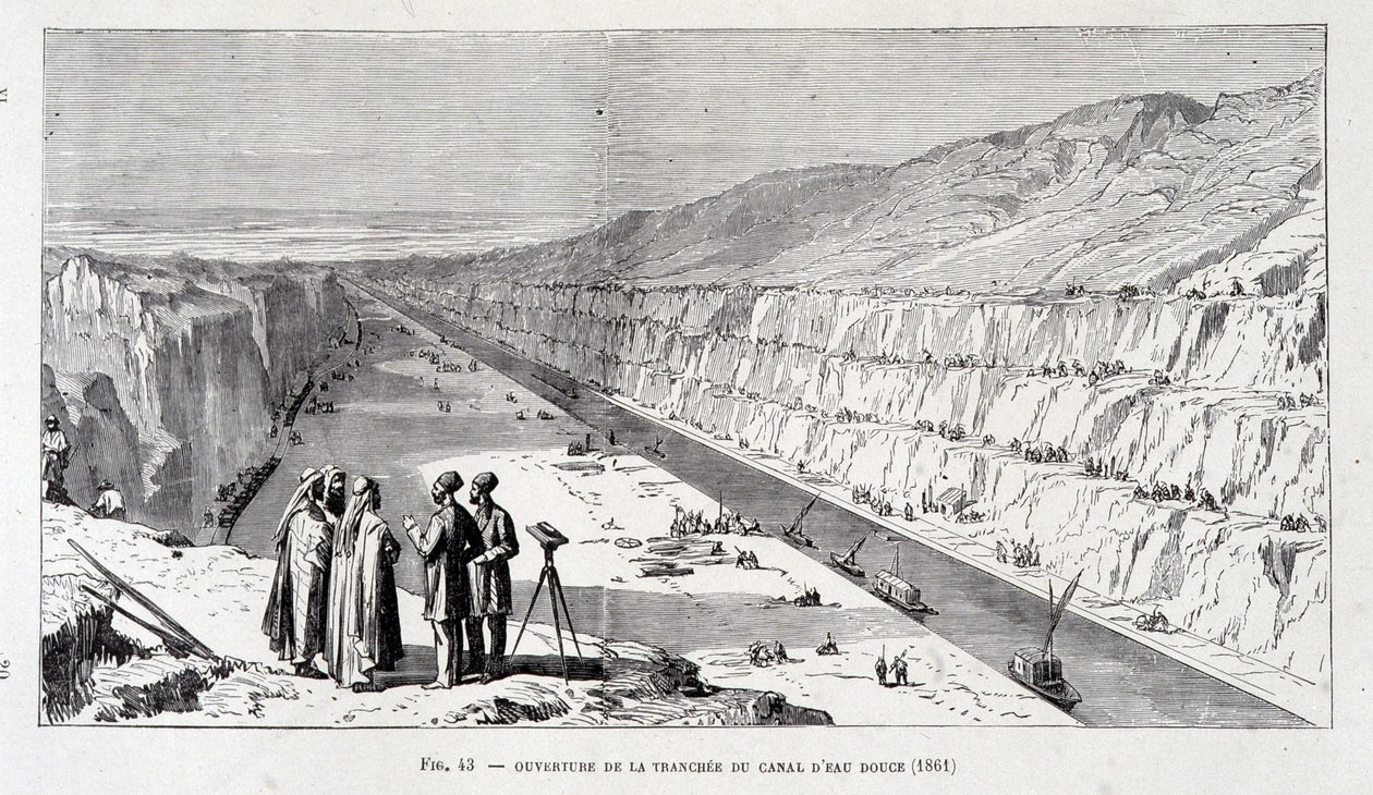 Opening of the Trench of the Freshwater Canal of the Suez Canal by Unknown artist