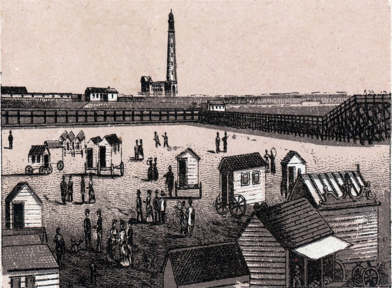 Ostend, Belgium: view of the east baths and harbor by Unknown artist