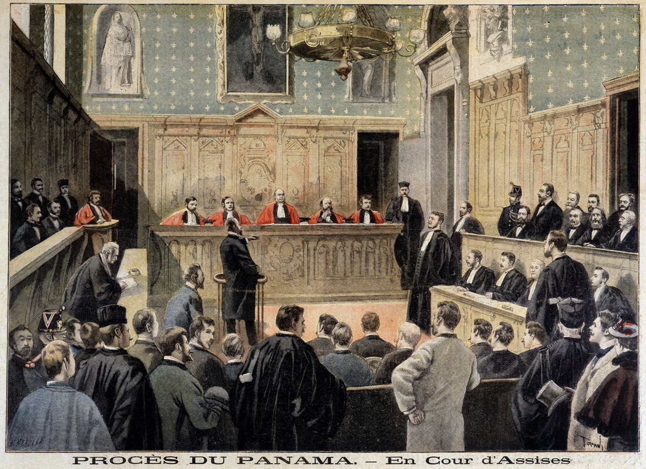Panama case: the Assize Court - in Le Petit Journal of 02/01/1898 by Unknown artist