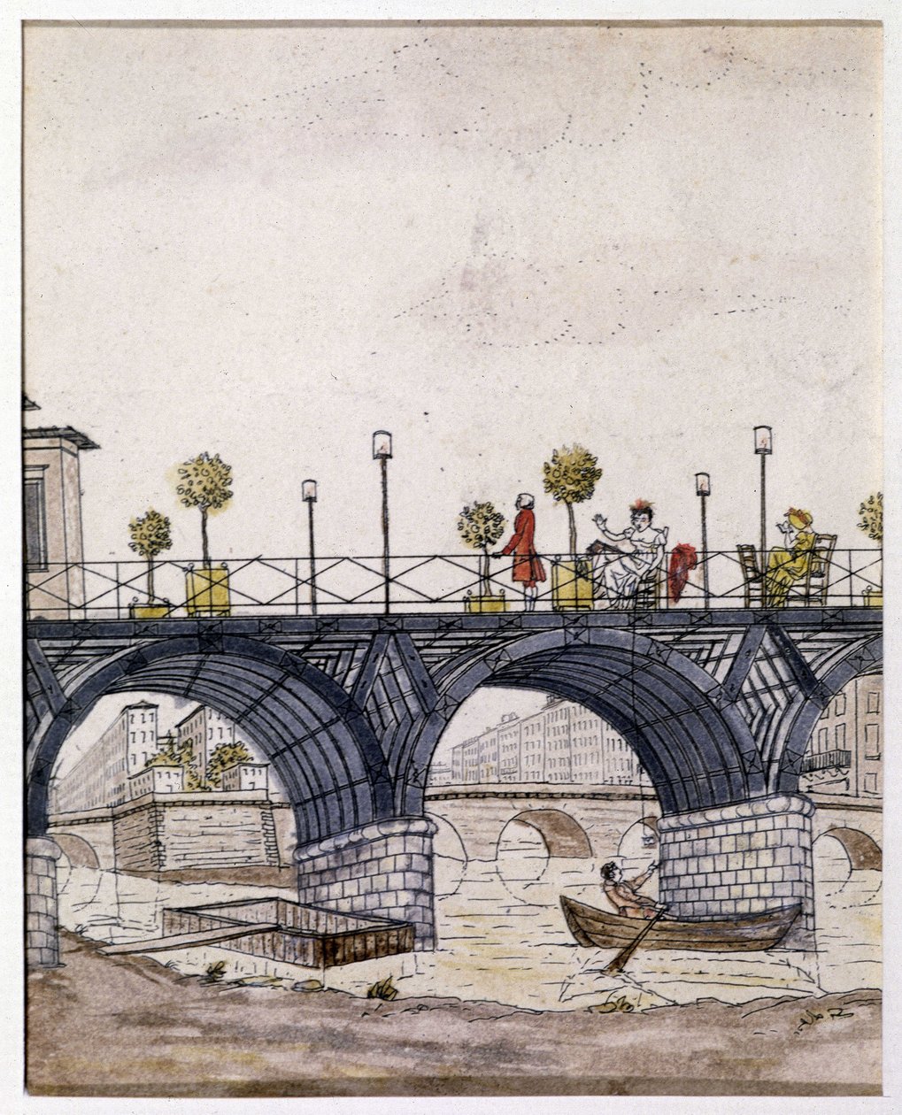 Paris: The Bridge of Arts, in the 19th Century by Unknown artist
