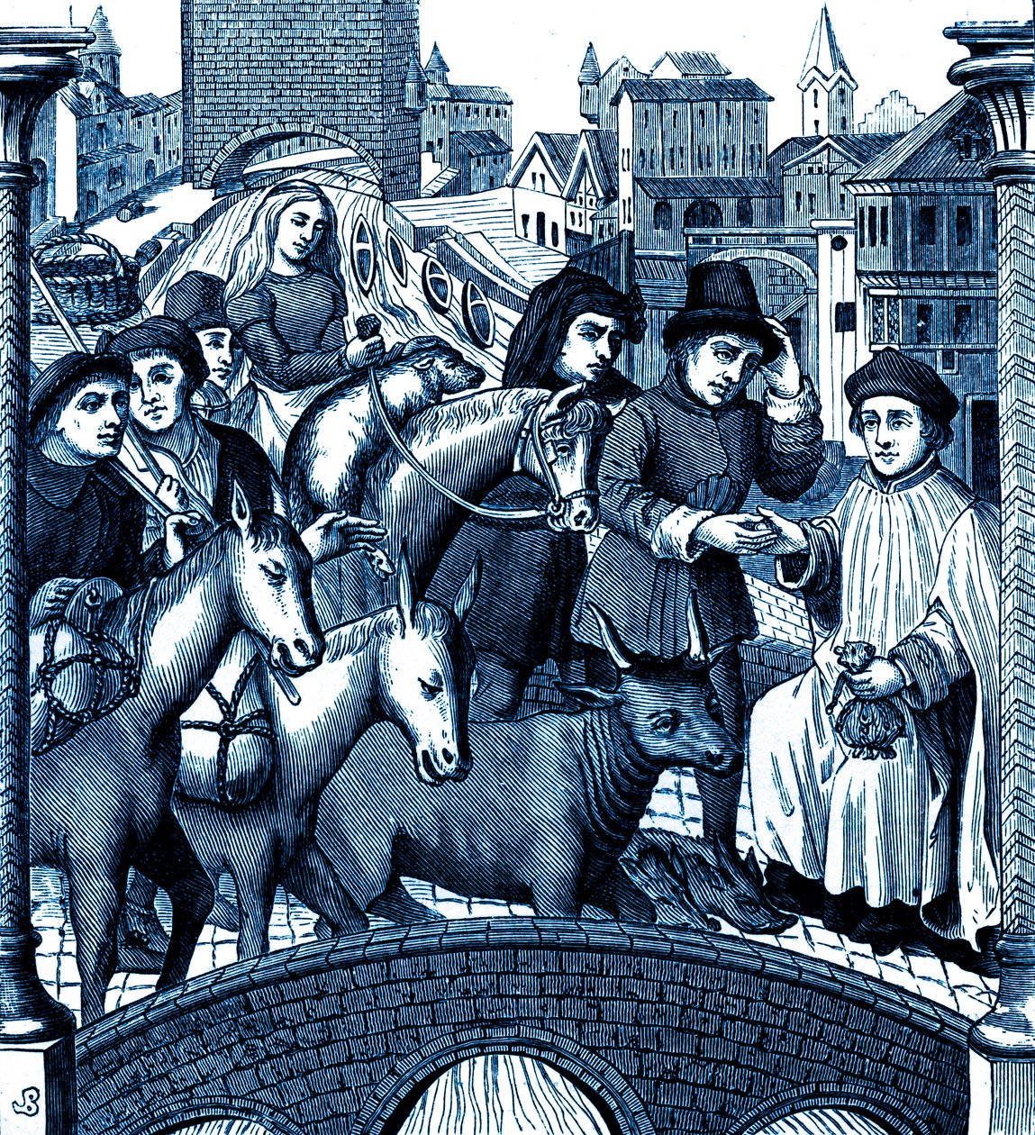 Paying Toll on Passing a Bridge, in Tournai by Unknown artist