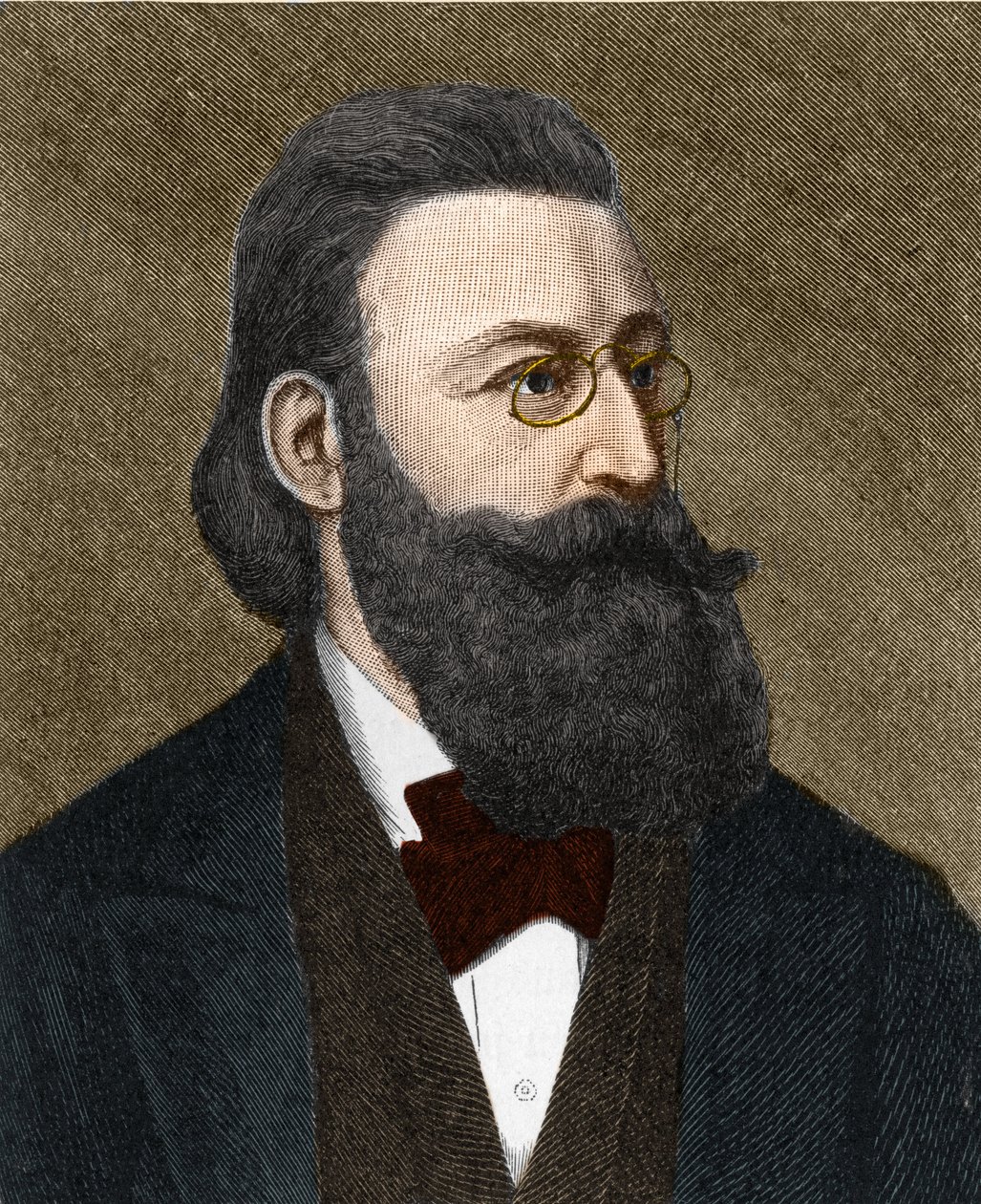 Portrait of Ludwig Anzengruber, Austrian writer.