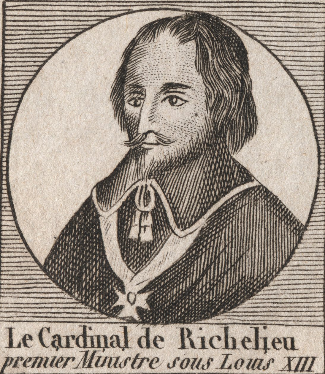 Portrait of Armand Jean du Plessis de Richelieu, Cardinal Duke of Richelieu, Principal Minister of King Louis XIII by Unknown artist