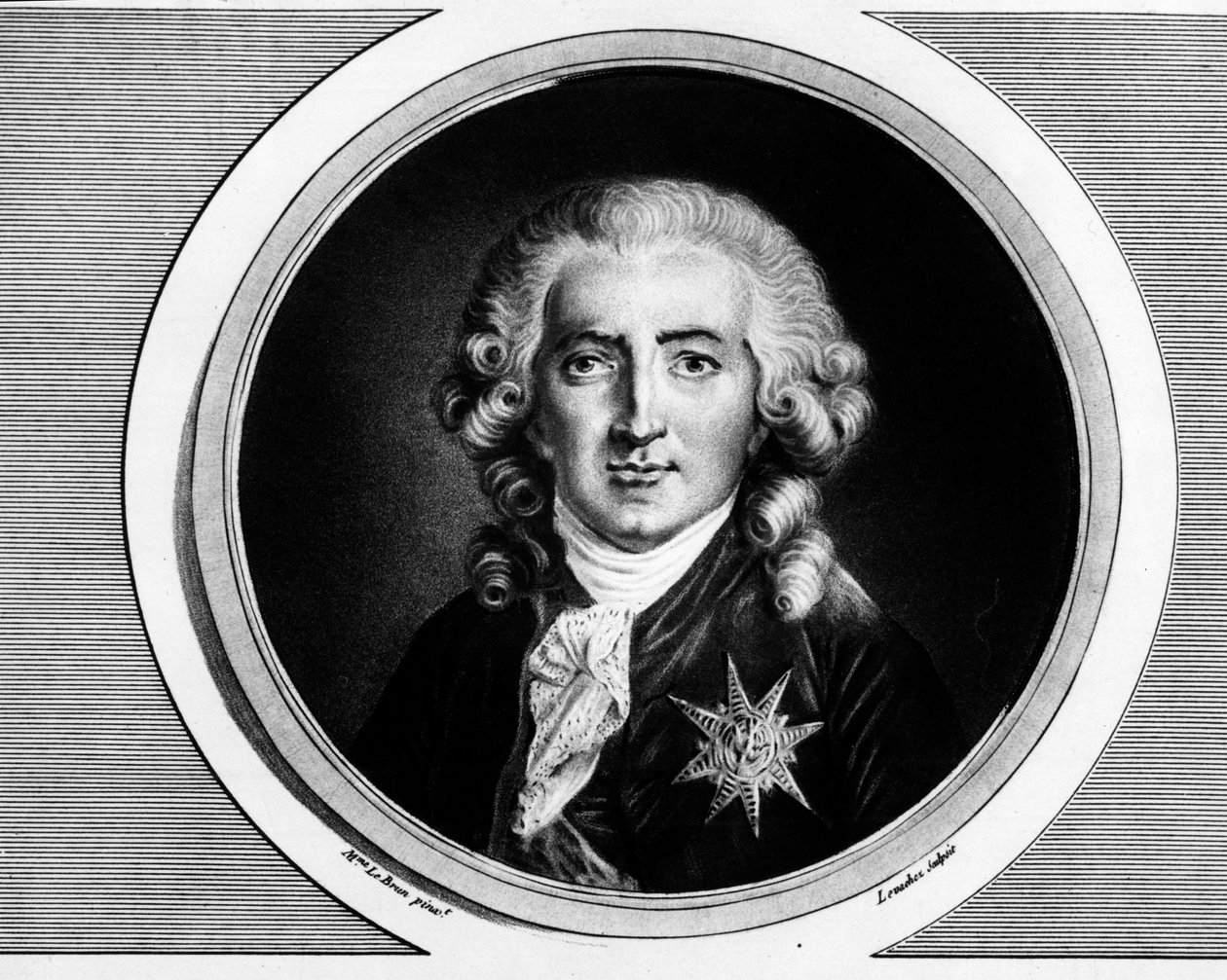 Portrait of Charles Alexandre de Calonne (1734-1802). Engraving in 