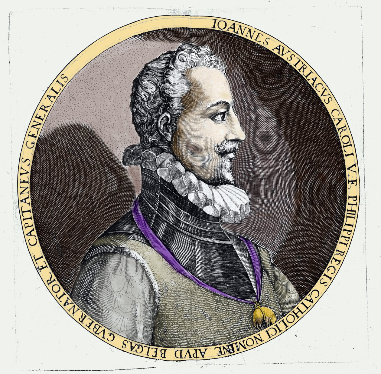 Portrait of Don Juan of Austria (1547-1578), Illegitimate Son of Charles V (Engraving) by Unknown artist