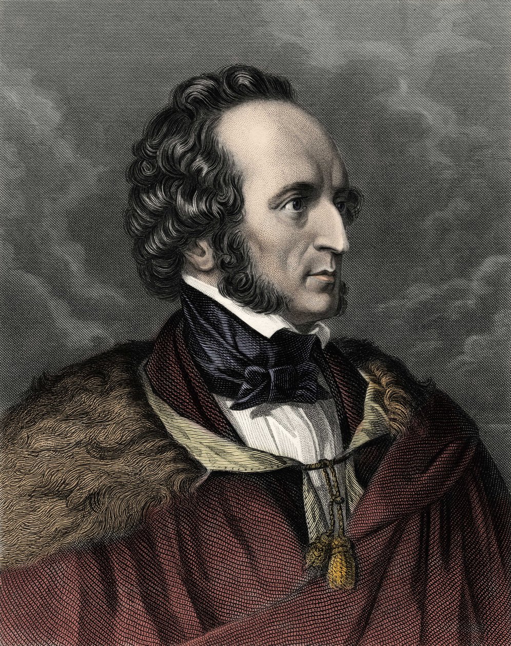 Portrait of Felix Mendelssohn Bartholdy, German composer and conductor by Unknown artist