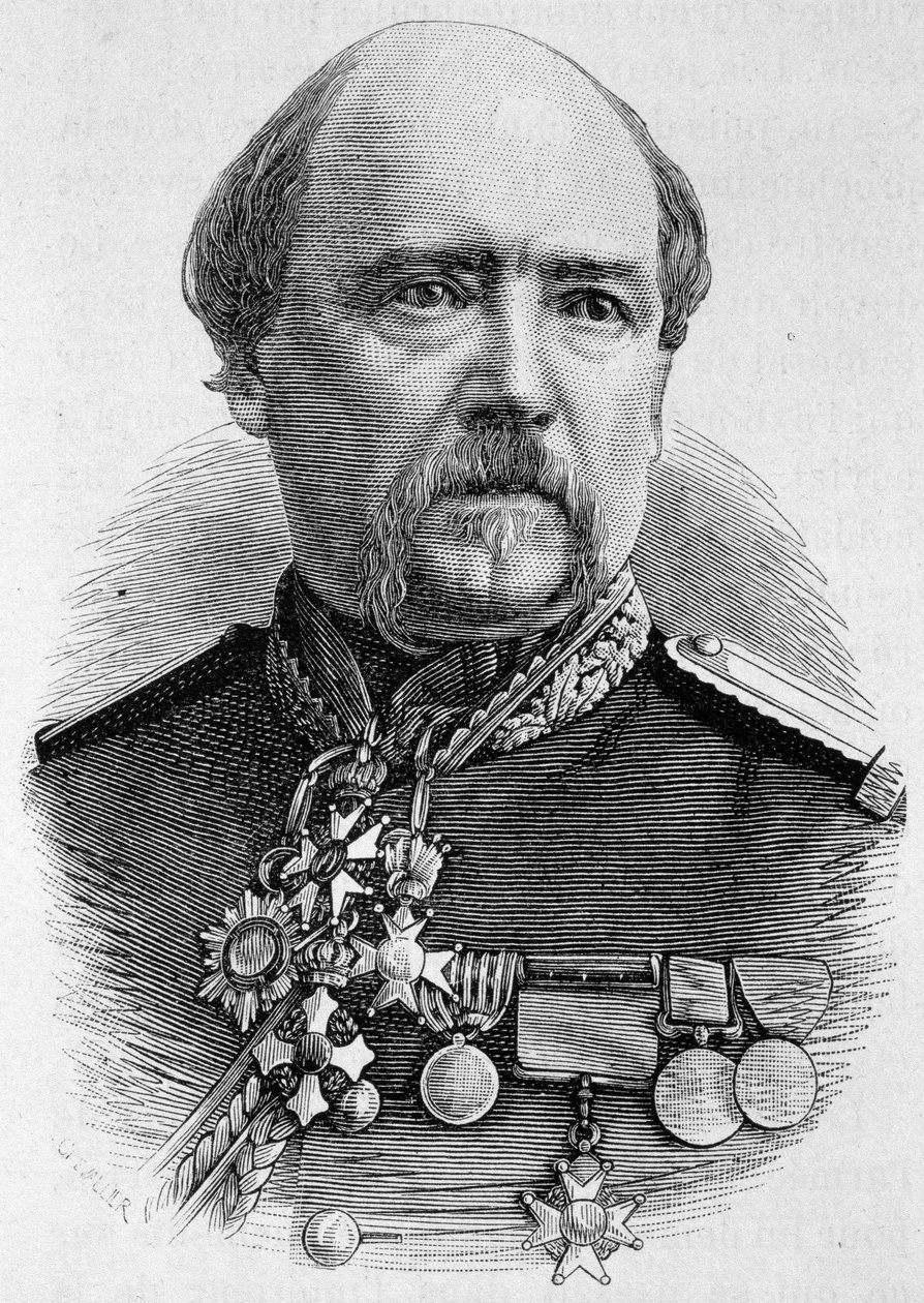 Portrait of General Coffinières. Engraving from 