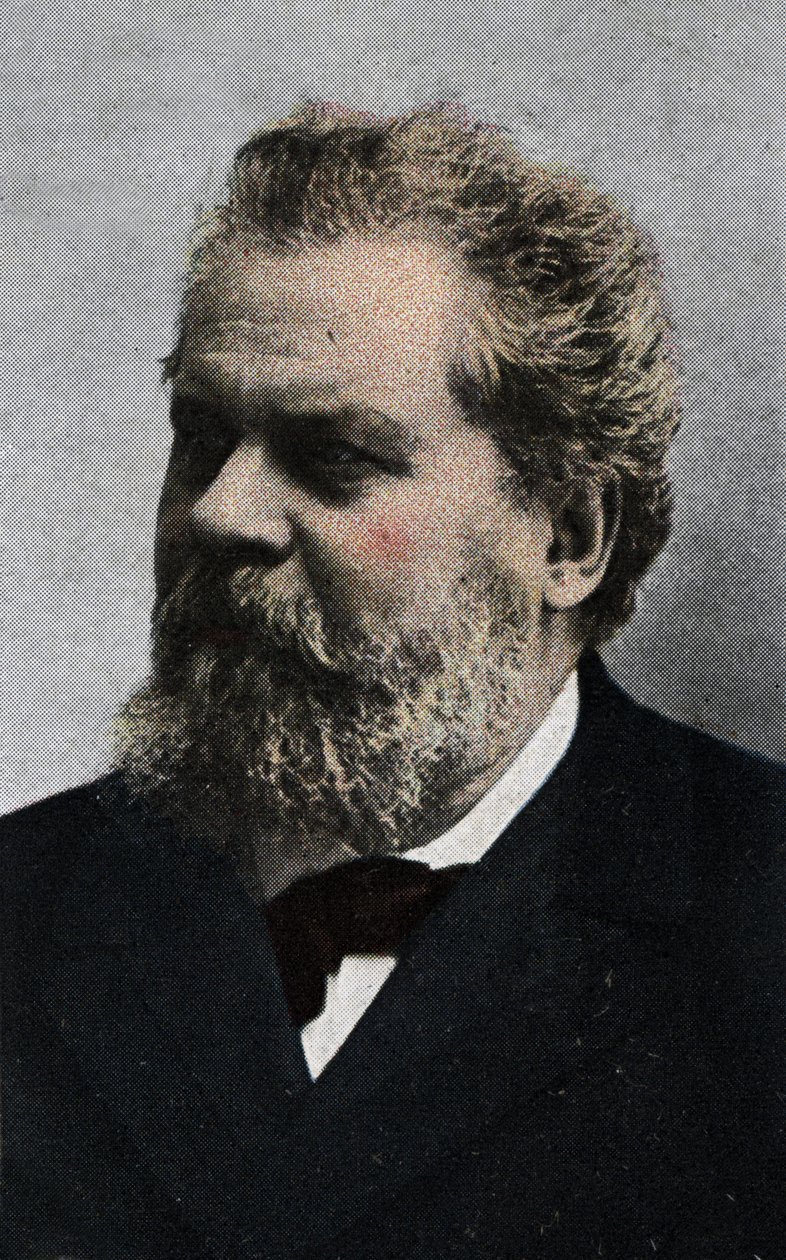 Portrait of Giosue Carducci (1835-1907), Italian Poet, Early 20th Century Chromolithograph by Unknown Artist