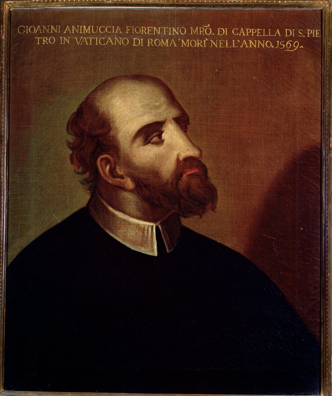 Portrait of Giovanni Animuccia, Italian composer by Unknown artist