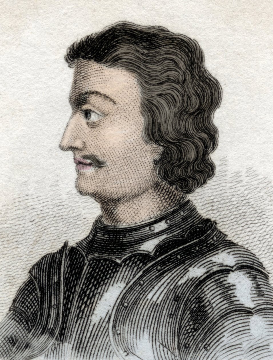 Portrait of John of Scotland or John of Balliol (ca. 1248-ca. 1315), King of Scotland. Engraving of the 19th century. by Unknown artist