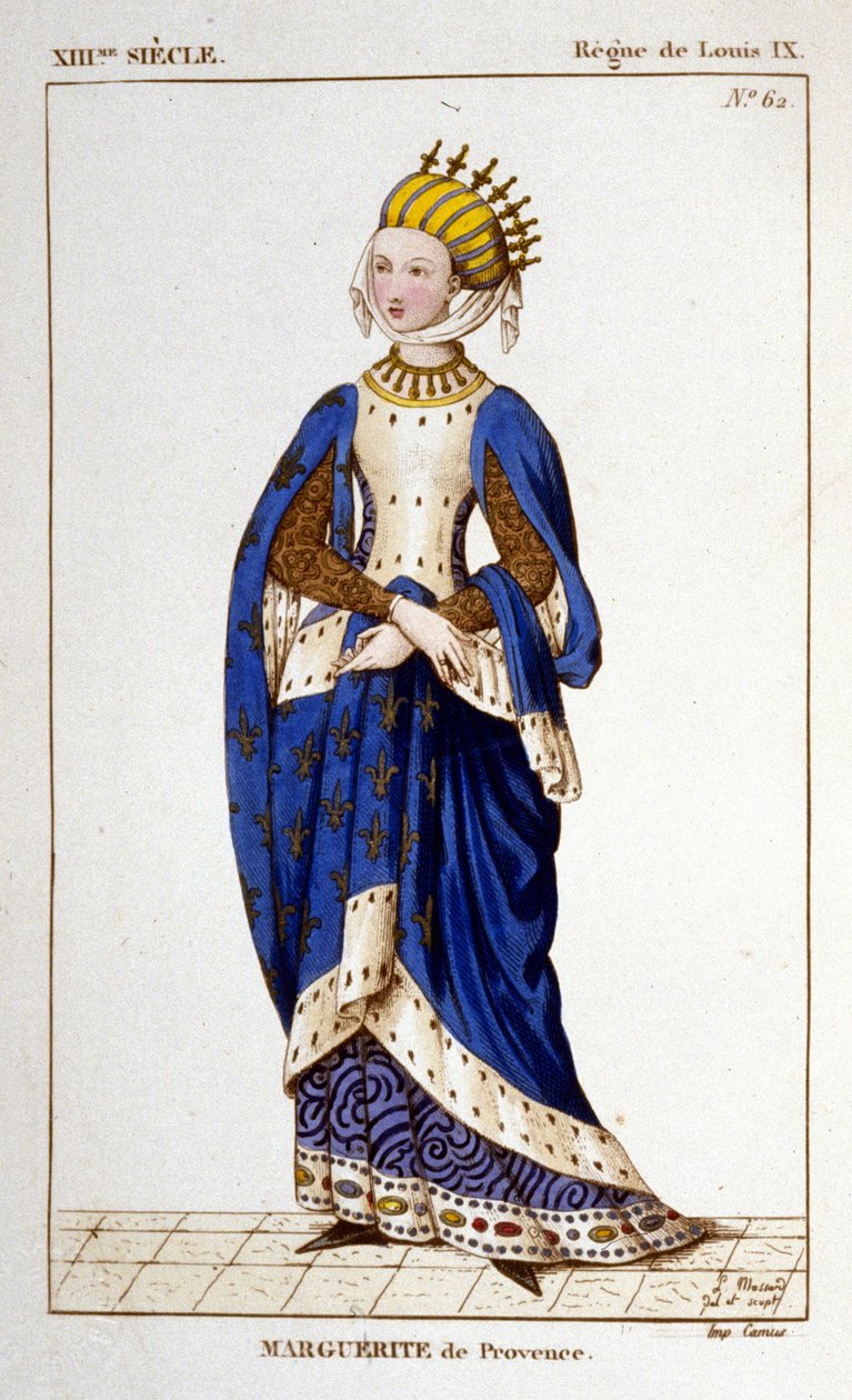 Portrait of Marguerite de Provence (1221 - 1295), Queen of France