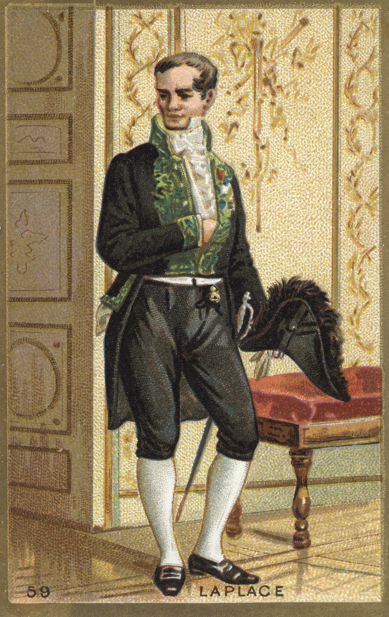 Portrait of Marquis Pierre Simon de Laplace (1749-1827), French astronomer, mathematician and physicist. Chromolithography of the 19th century. by Unknown artist