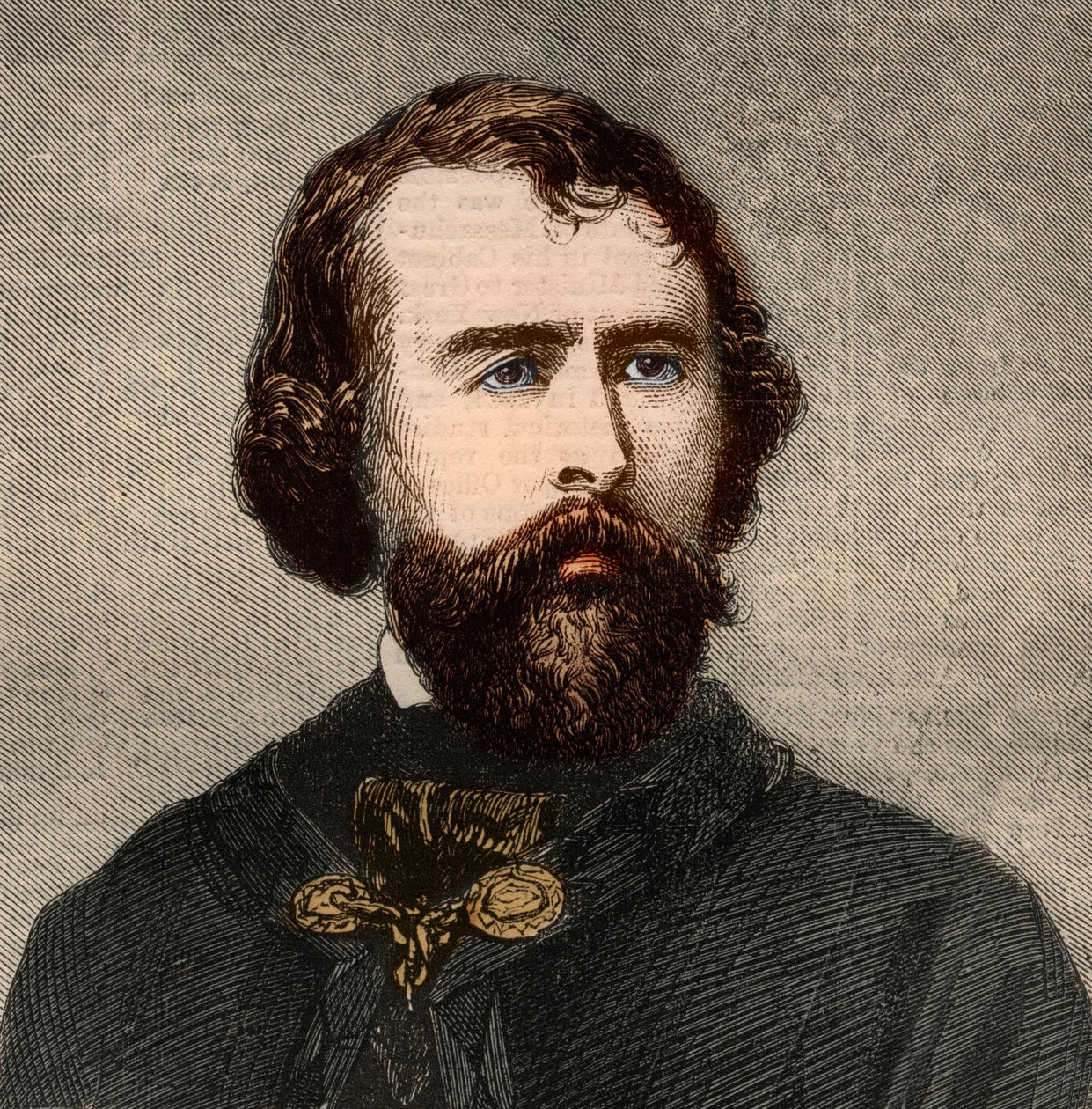 Portrait of Nathaniel Parker Willis (1806-1867), American writer. Engraving in 