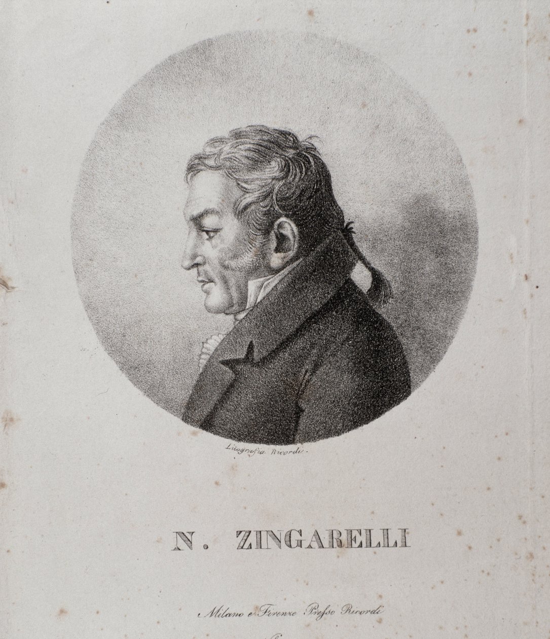 Portrait of Nicola Antonio Zingarelli by Unknown artist