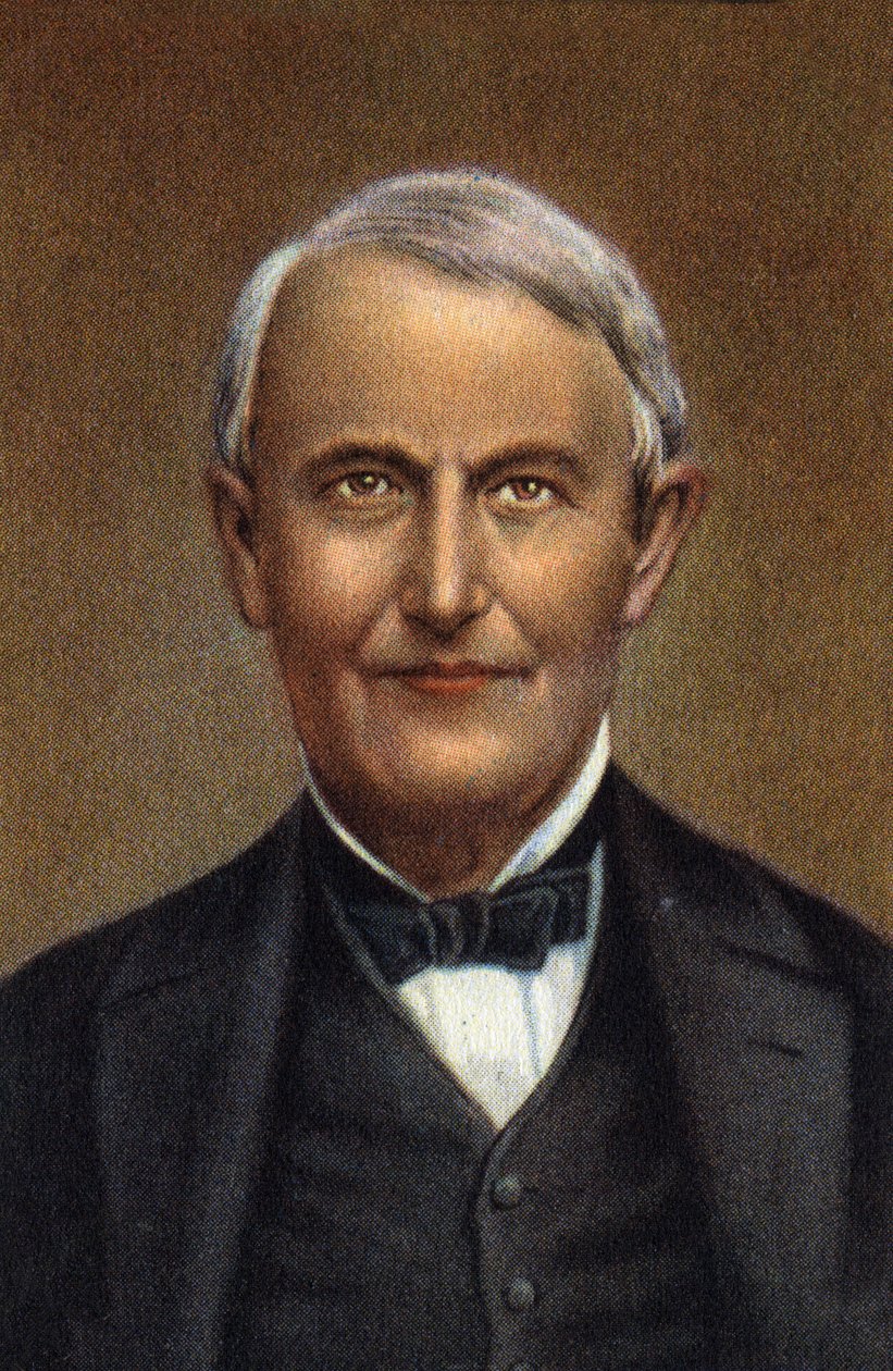 Portrait of Thomas Alva Edison, American scientist and inventor