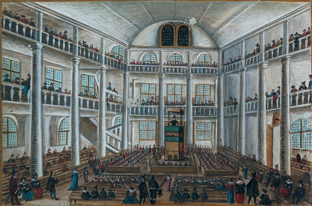 Protestant Church of Charenton, from Liber Amicorum, Spira by Unknown artist