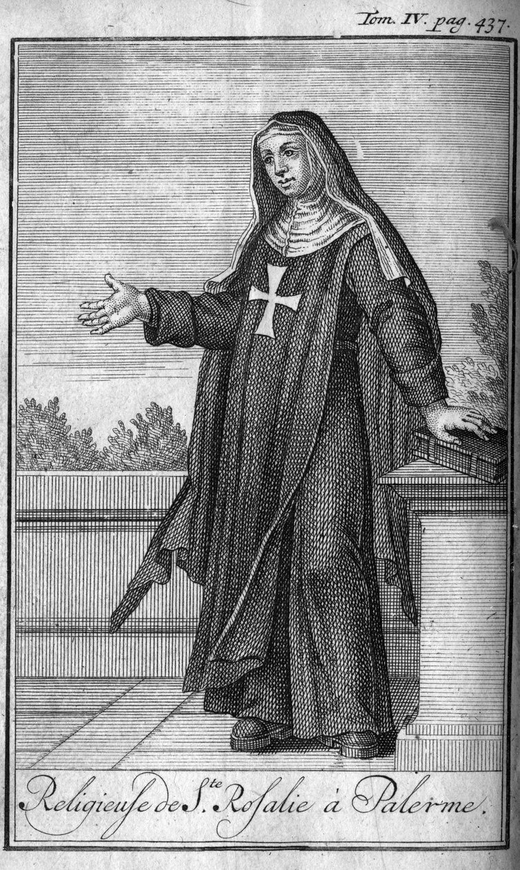 Religious order. Religious of Saint Rosalia in Palermo in Sicily in the 17th century. In 