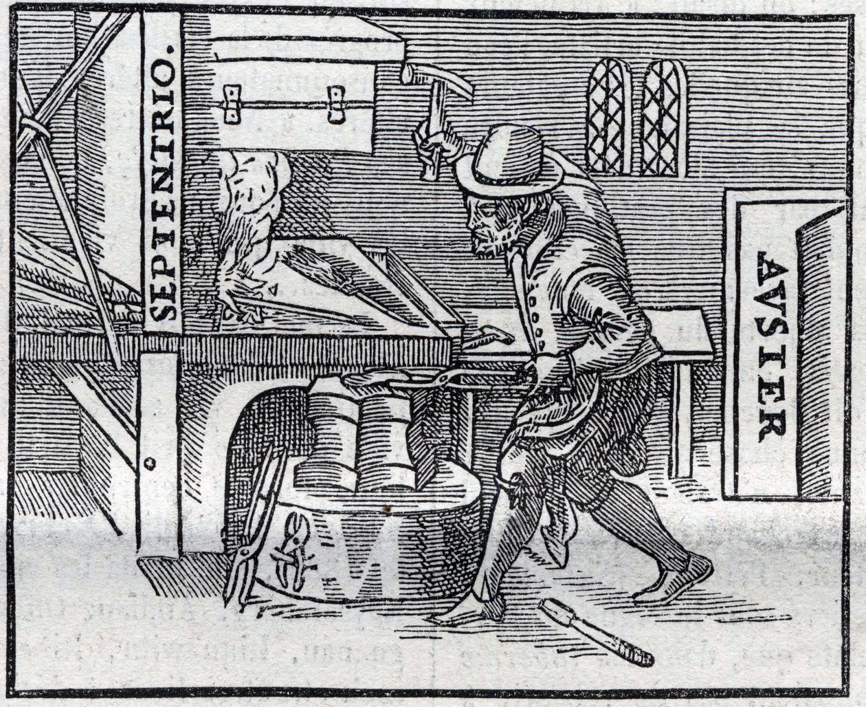 Reproduction of the engraving of the work dating from 1600 