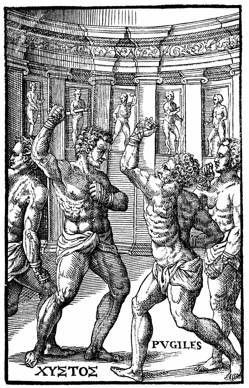 Roman Wrestlers - in "Hieronymi Mercurialis de Arte Gymnastica", Venice Edition by Unknown artist